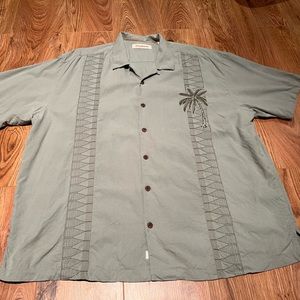 Tommy Bahama Silk Camp Shirt EUC XXL Palm Tree